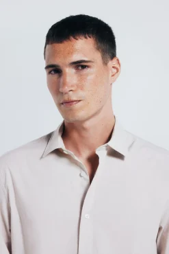 Camisa de algodão com debrum