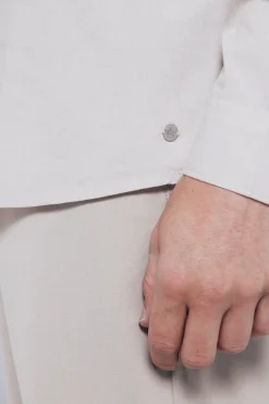 Camisa de algodão com debrum
