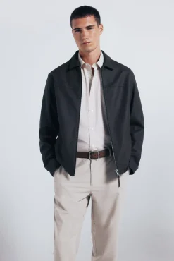 Camisa de algodão com debrum