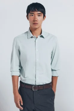 Camisa de algodão com debrum