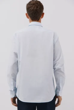 Camisa de algodão micro xadrez