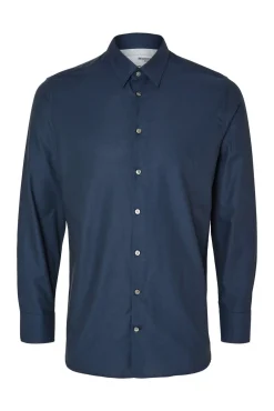 Camisa de algodão orgânico Slim Fit.