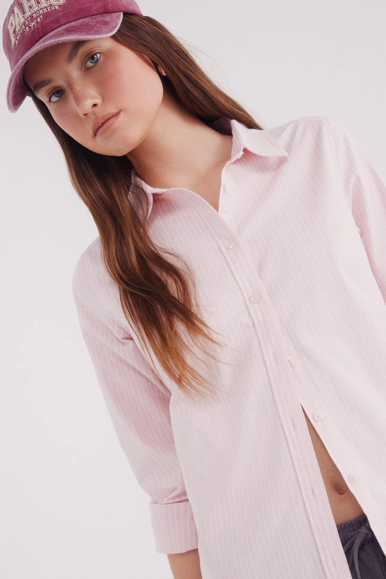 Camisa de algodão Oxford