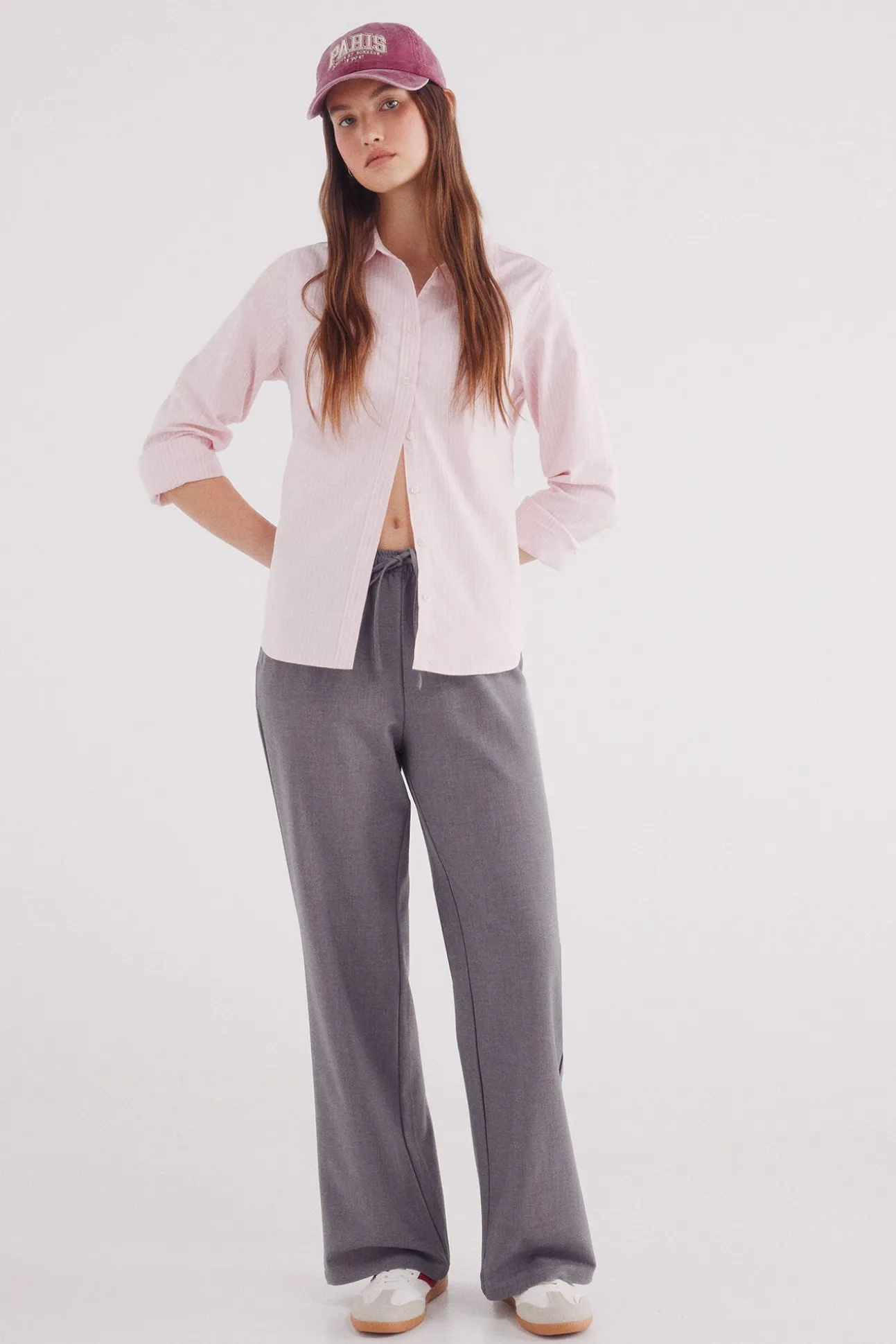 Camisa de algodão Oxford