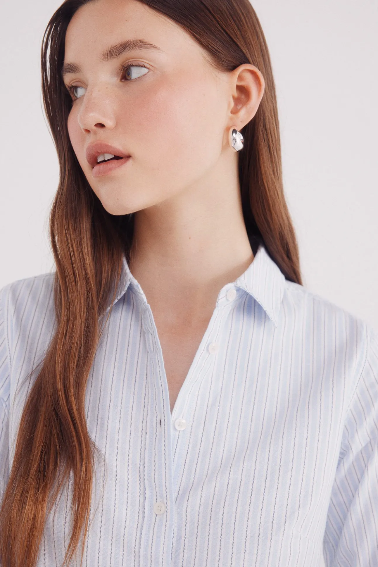 Camisa de algodão Oxford