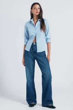 Camisa de algodão Oxford