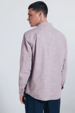Camisa de algodão Slub