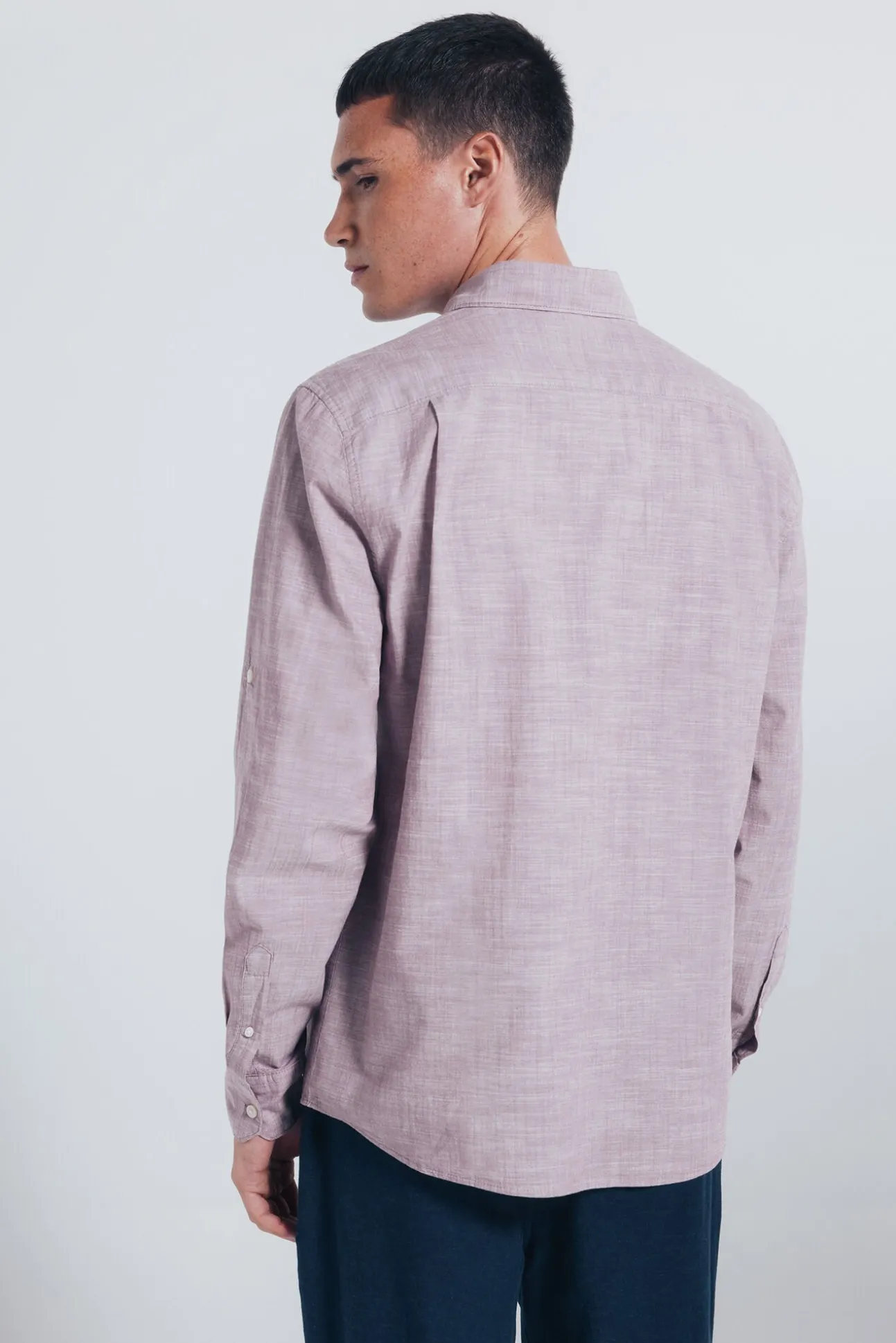 Camisa de algodão Slub