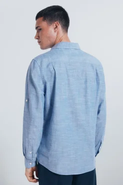 Camisa de algodão Slub