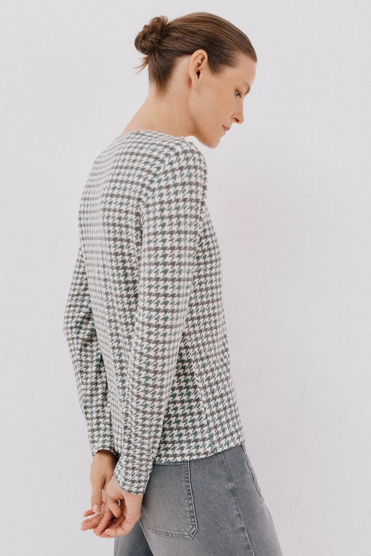 Camisa de caixa de botões
