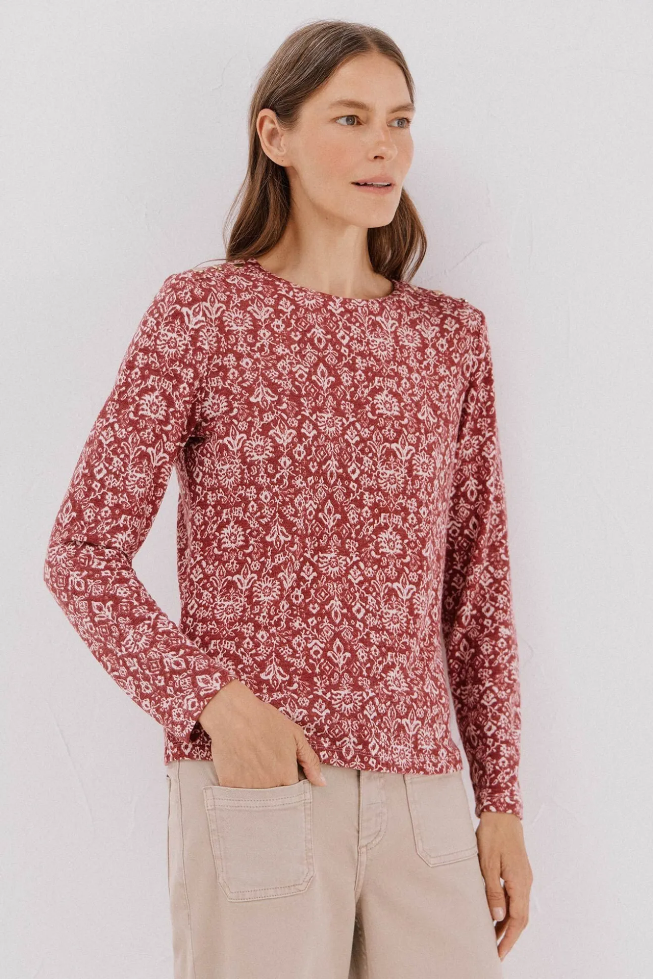 Camisa de caixa de botões