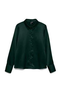 Camisa de cetim lisa