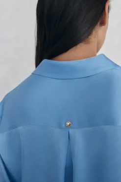 Camisa de cetim lisa