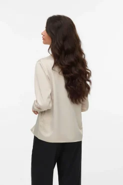 Camisa de cetim lisa