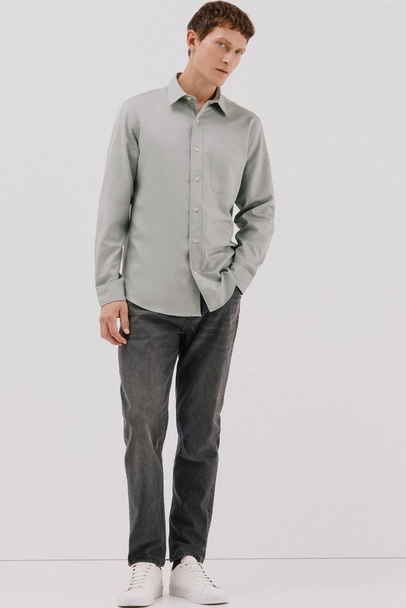 Camisa de gabardina tencel