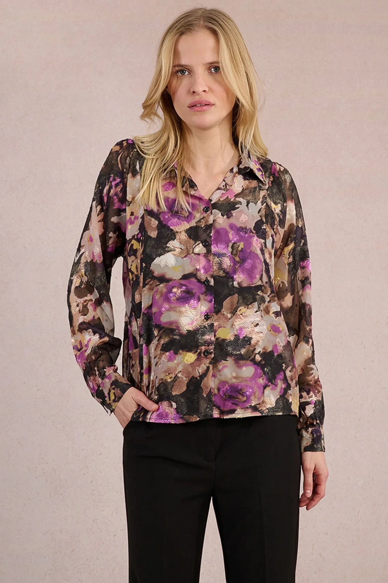 Camisa de manga comprida com estampado