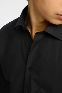 Camisa de manga comprida elegante 100% algodão