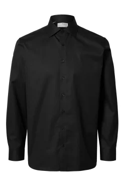 Camisa de manga comprida elegante 100% algodão