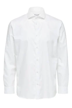 Camisa de manga comprida de vestir 100% algodão.