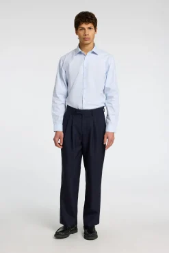 Camisa de manga comprida elegante 100% algodão