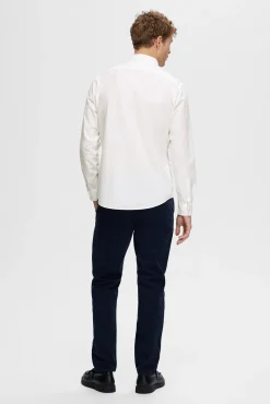 Camisa de manga comprida Slim Fit confecionada com algodão reciclado