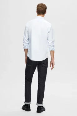Camisa de manga comprida Slim Fit confecionada com algodão reciclado