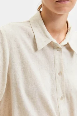 Camisa de manga comprida de linho Regular Fit