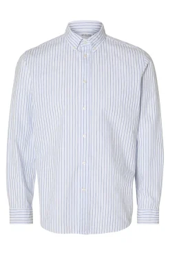 Camisa de manga comprida Slim Fit confecionada com algodão reciclado