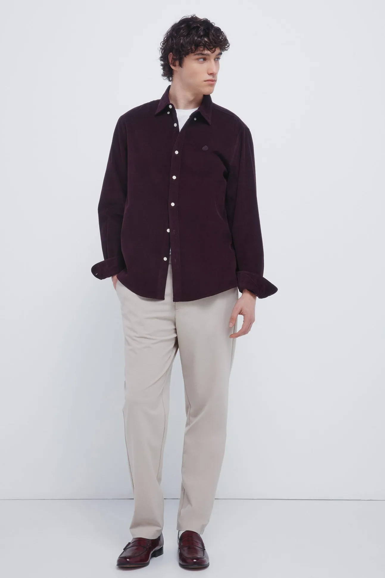 Camisa de micro veludo cotelê
