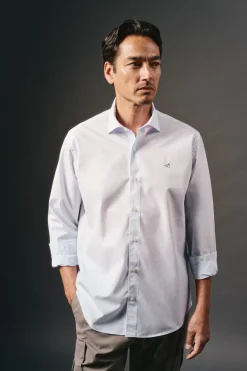 Camisa de popelina lisa