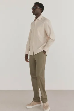 Camisa de popelina lisa