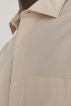 Camisa de popelina lisa