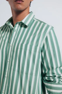 Camisa de popelina riscas