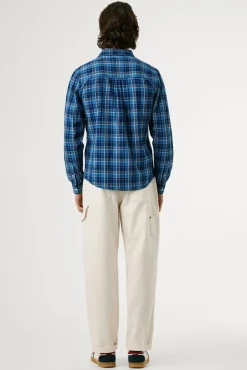 Camisa de Popelina xadrez de corte regular