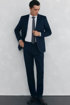Camisa de sarja lisa, fácil de passar + anti-odor, corte slim