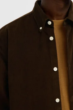 Camisa de veludo cotelê 100% algodão orgânico