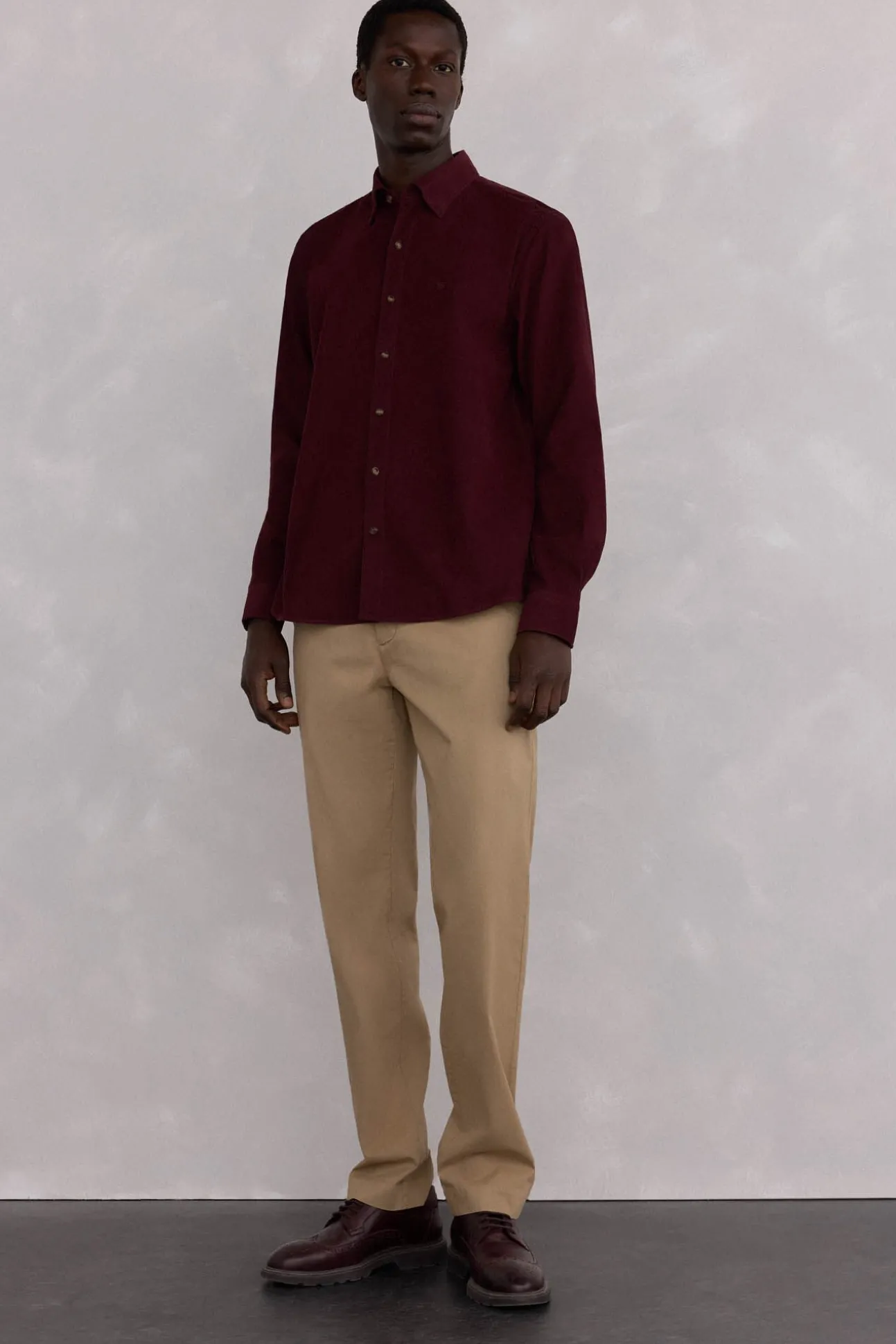 Camisa de veludo macio