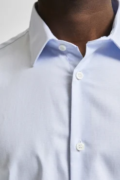 Camisa de vestir de manga comprida 100% algodão regular fit