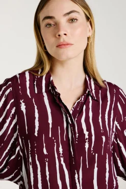 Camisa de viscose estampada