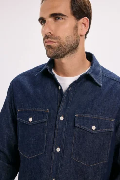 Camisa denim de corte regular