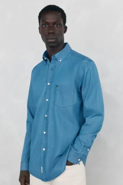 Camisa denim de tecido italiano
