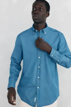 Camisa denim de tecido italiano