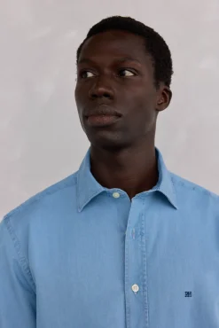 Camisa denim de tecido italiano