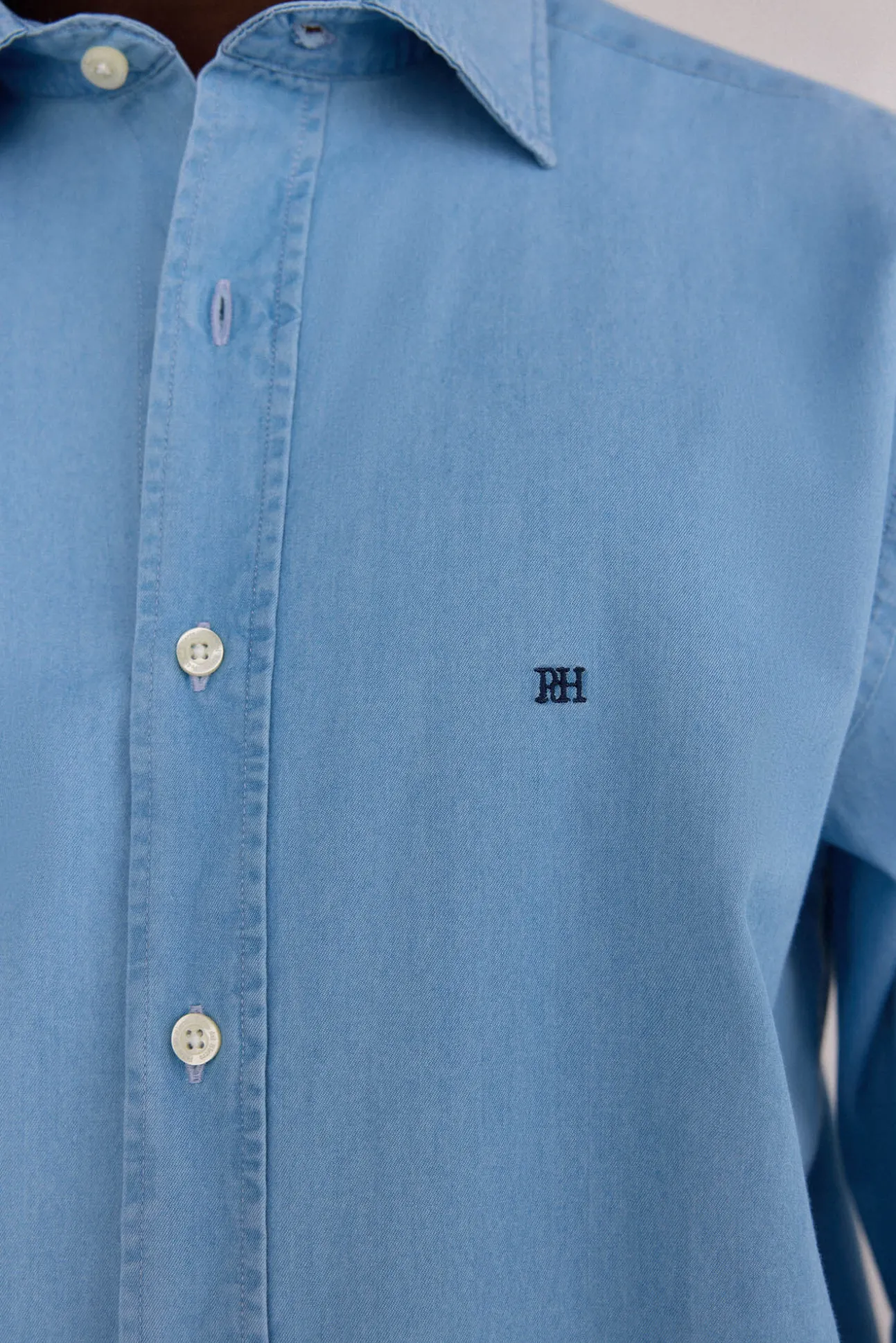 Camisa denim de tecido italiano