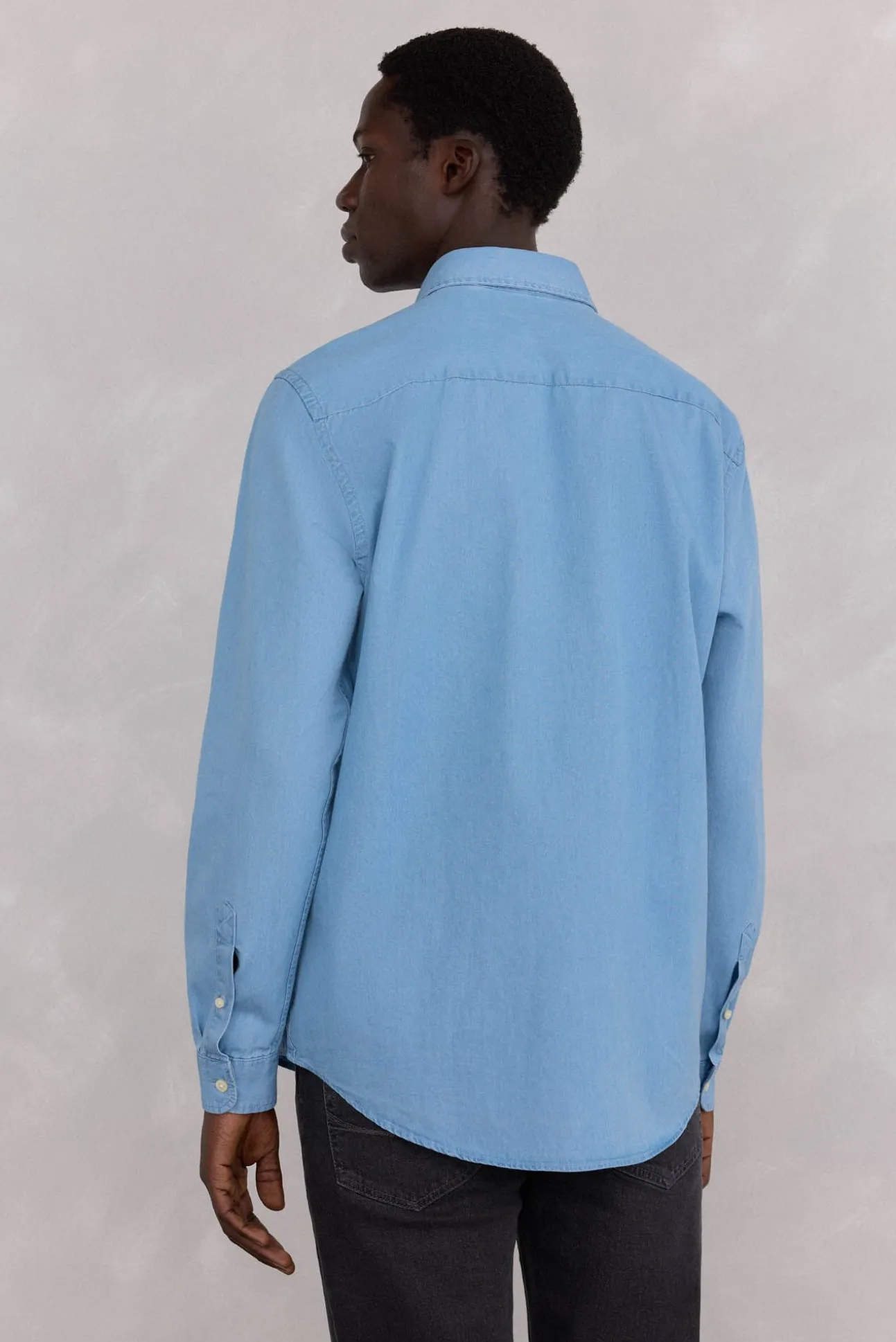 Camisa denim de tecido italiano