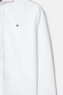 Camisa esportiva Oxford com corte franzido