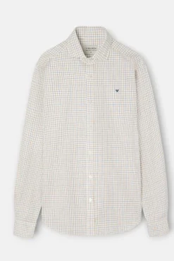 Camisa esportiva xadrez bicolor