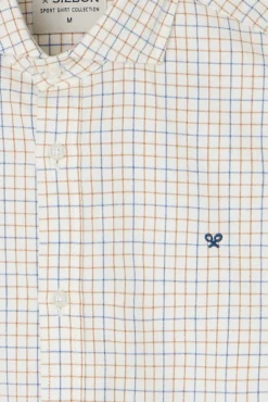 Camisa esportiva xadrez bicolor