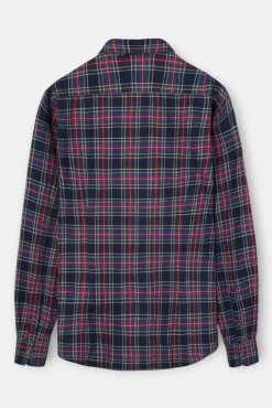 Camisa esportiva xadrez tartan bicolor