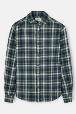 Camisa esportiva xadrez tartan bicolor